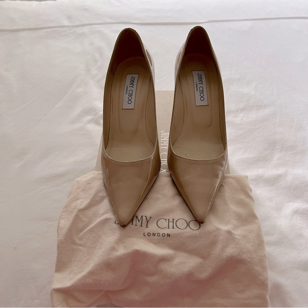 Jimmy Choo Aurora heels, Nude, sz 38